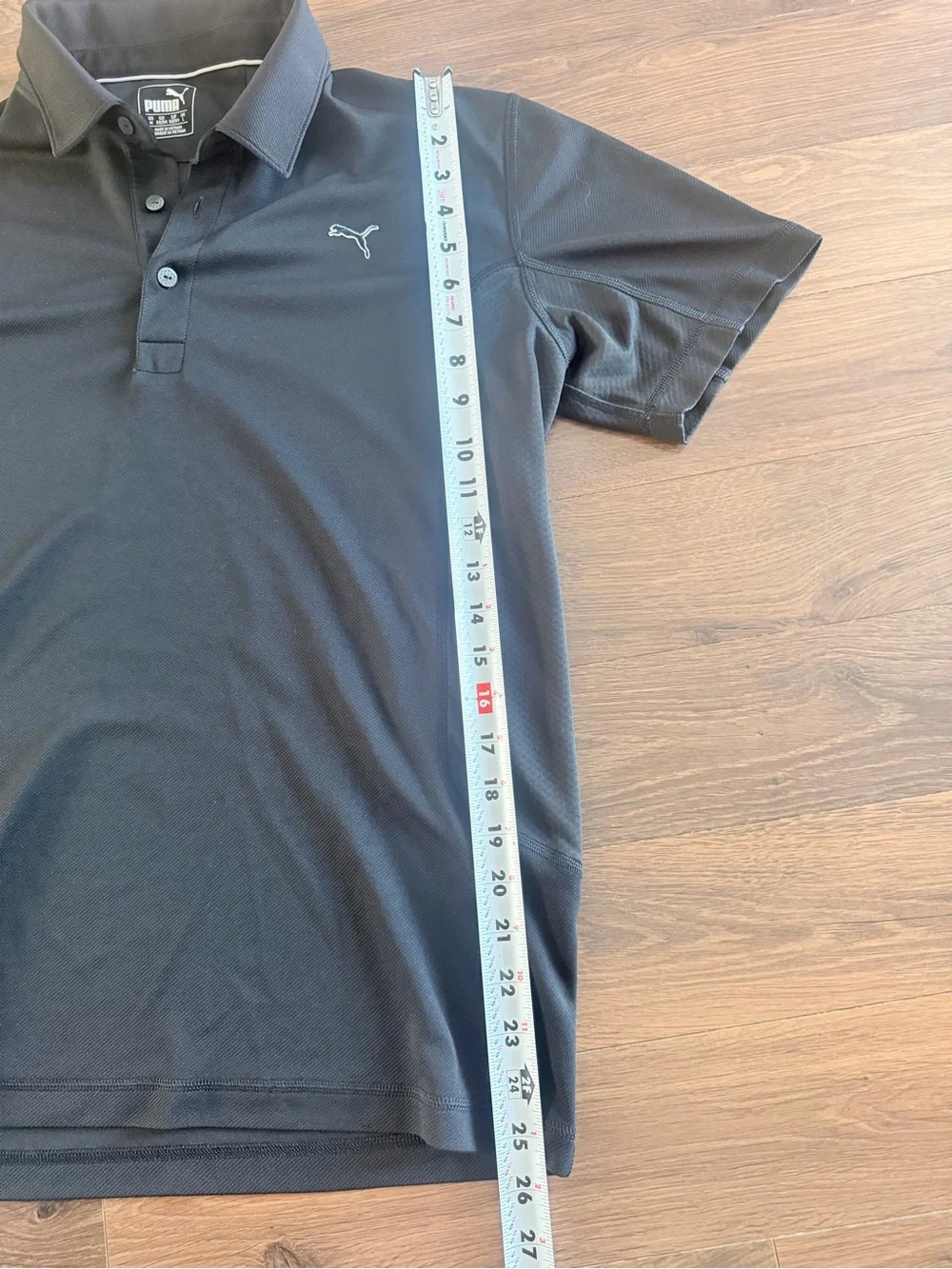 Puma Men’s Black Polo Shirt with Subtle Logo